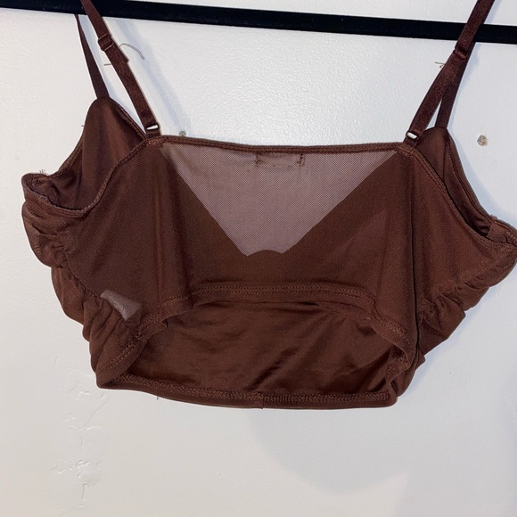 Brown Mesh Crop Top from Garage - Picture 2 of 3
